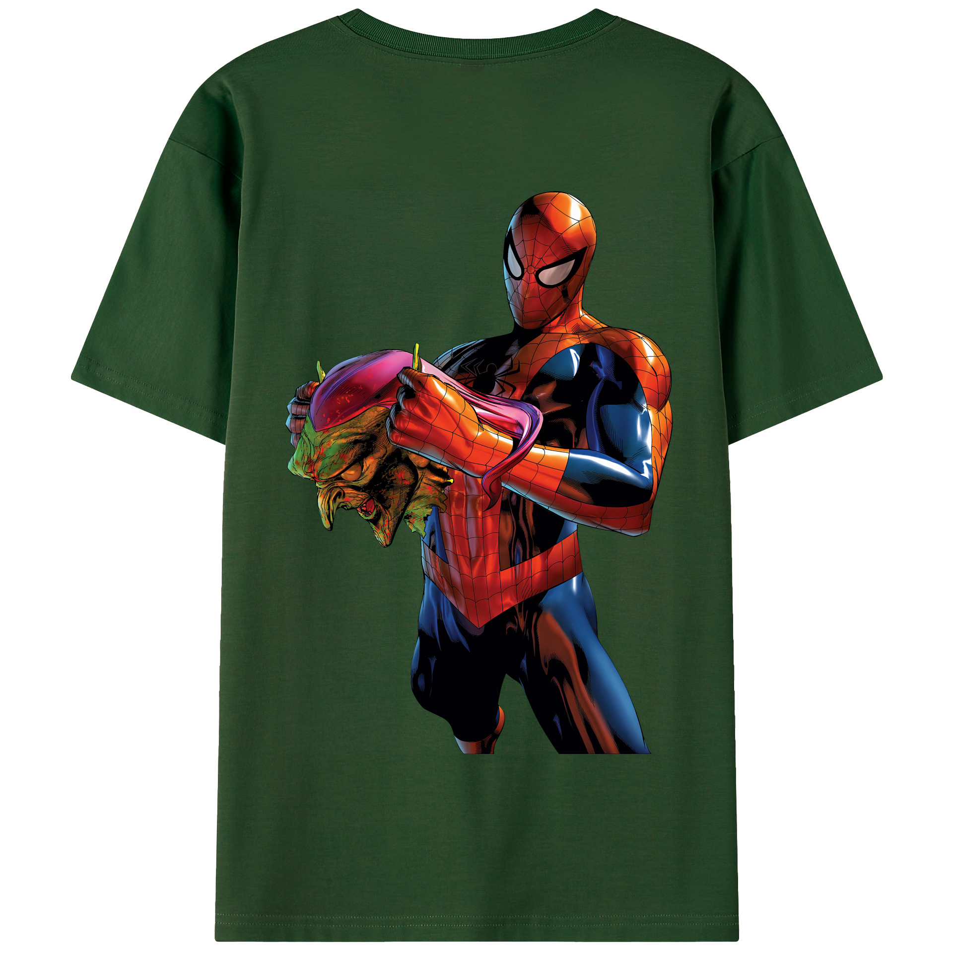 Spider Man スパイダーマン 綿100％半袖Tシャツ（背面プリント）